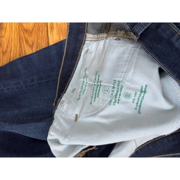 J. Crew Womens '03 Slim Jeans Sz 32 Blue Dark Wash Stretch Denim Pants RE-03-IDG - Picture 7 of 9